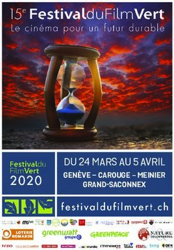 DU 24 MARS AU 5 AVRIL - GENÈVE - CAROUGE - MEINIER GRAND-SACONNEX - Festival du Film Vert