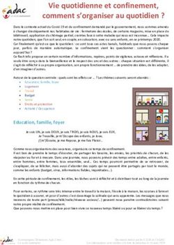 Vie quotidienne et confinement, comment s'organiser au quotidien ?