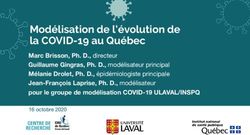 Modélisation de l'évolution de la COVID-19 au Québec - INSPQ