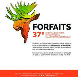 FORFAITS 37e - Festival du cin&eacute;ma international en Abitibi-T&eacute;miscamingue