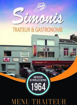 1964 TRAITEUR & GASTRONOMIE - MENU TRAITEUR - Traiteur Simonis & Fils -  l'étal d'or