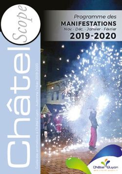 2019-2020 MANIFESTATIONS Programme des - Office de Tourisme Terra Volcana