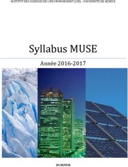 Année 2016-2017 - INSTITUT DES SCIENCES DE L'ENVIRONNEMENT (ISE) - UNIVERSITE DE GENEVE - Université de Genève