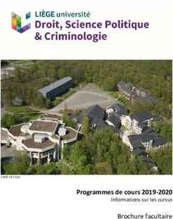 Programmes de cours 2019-2020 - Brochure facultaire Informations sur les cursus - Faculté de droit de Liège