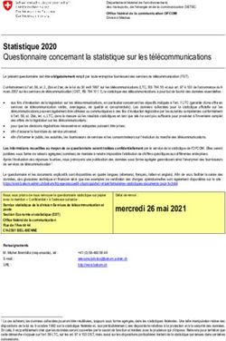 Statistique 2020 Questionnaire concernant la statistique sur les t&eacute;l&eacute;communications - BAKOM