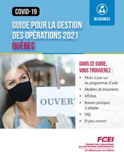 Guide pour la gestion des op&eacute;rations 2021 Qu&eacute;bec - COVID-19 - DANS CE GUIDE, VOUS TROUVEREZ : CFIB