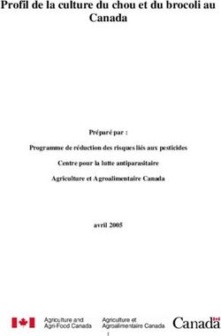 Profil de la culture du chou et du brocoli au Canada - Préparé par : Programme de réduction des risques liés aux pesticides Centre pour la lutte ...