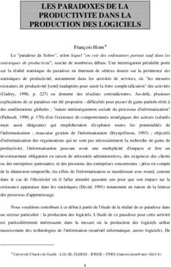 LES PARADOXES DE LA PRODUCTIVITE DANS LA PRODUCTION DES LOGICIELS