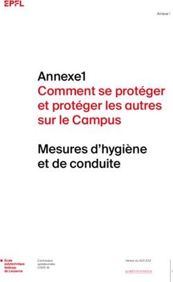 Annexe1 Comment se prot&eacute;ger et prot&eacute;ger les autres sur le Campus Mesures d'hygi&egrave;ne et de conduite - Version du 14.01.2021 go.epfl.ch/coronavirus