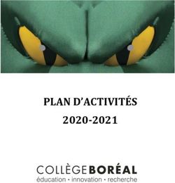PLAN D'ACTIVIT&Eacute;S 2020-2021 - Coll&egrave;ge Bor&eacute;al