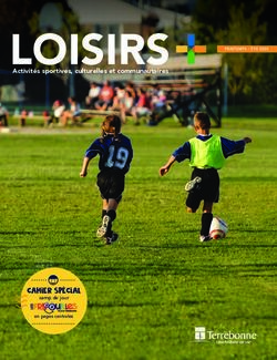 LOISIRS Activités sportives, culturelles et communautaires - Cahier spécial - Ville de Terrebonne