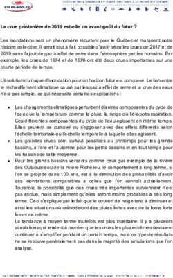 La crue printanière de 2019 est-elle un avant-goût du futur ? - Ouranos