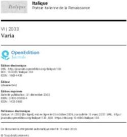 Varia VI | 2003 - OpenEdition Journals