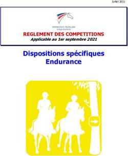 Dispositions spécifiques Endurance - REGLEMENT DES COMPETITIONS Applicable au 1er septembre 2021 - FFE