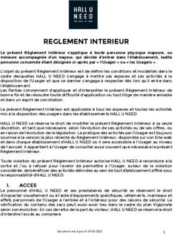 REGLEMENT INTERIEUR - HALL U NEED