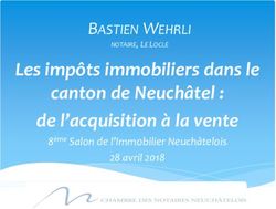 Les impôts immobiliers dans le canton de Neuchâtel : de l'acquisition à la vente - BASTIEN WEHRLI - Chambre des notaires ...