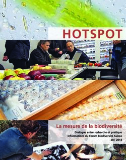 HOTSPOT - La mesure de la biodiversité Dialogue entre recherche et pratique Informations du Forum Biodiversité Suisse 28 | 2013 - Sciences ...