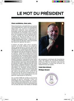 LE MOT DU PRÉSIDENT - Les Cuisiniers de France