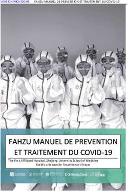 VERSION PROVISOIRE FAHZU MANUEL DE PREVENTION ET TRAITEMENT DU COVID-19