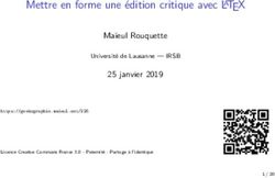 Mettre en forme une édition critique avec LATEX - Maïeul Rouquette 25 janvier 2019