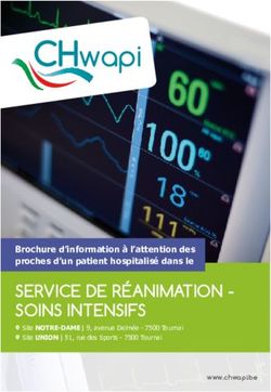 SERVICE DE R&Eacute;ANIMATION - SOINS INTENSIFS - Brochure d'information &agrave; l'attention des proches d'un patient hospitalis&eacute; dans le - CHwapi