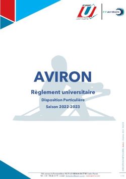 AVIRON R&egrave;glement universitaire - Disposition Particuli&egrave;re Saison 2022-2023