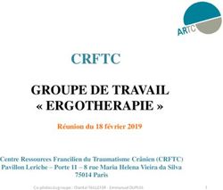 CRFTC GROUPE DE TRAVAIL " ERGOTHERAPIE "
