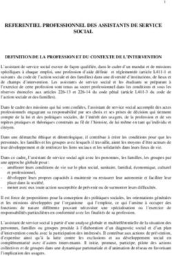 REFERENTIEL PROFESSIONNEL DES ASSISTANTS DE SERVICE SOCIAL - IMF