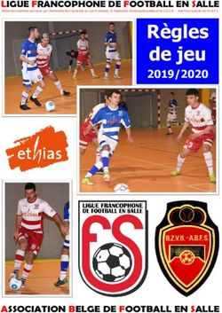 Règles de jeu 2019/2020 - LIGUE FRANCOPHONE DE FOOTBALL EN SALLE - LFFS