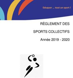 RÈGLEMENT DES SPORTS COLLECTIFS - Année 2019 2020