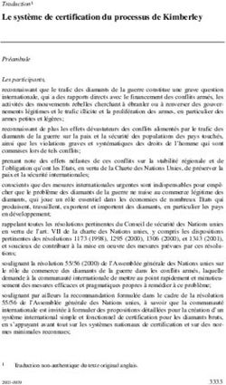 Le système de certification du processus de Kimberley