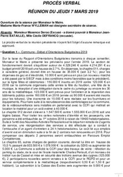 PROC&Egrave;S VERBAL R&Eacute;UNION DU JEUDI 7 MARS 2019