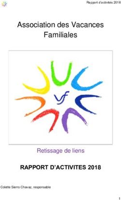 Association des Vacances Familiales - RAPPORT D'ACTIVITES 2018 Retissage de liens