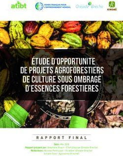 ÉTUDE D'OPPORTUNITE DE PROJETS AGROFORESTIERS DE CULTURE SOUS OMBRAGE D'ESSENCES FORESTIERES - ATIBT
