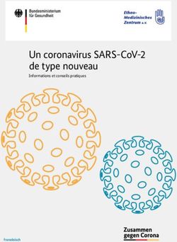 UN CORONAVIRUS SARS-COV-2 DE TYPE NOUVEAU - INFORMATIONS ET CONSEILS PRATIQUES - FRANZÖSISCH