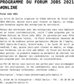 PROGRAMME DU FORUM JOBS 2021 #ONLINE