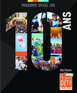 PROGRAMME OFFICIEL 2018 - Le Grand défi Pierre Lavoie