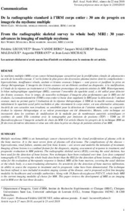 Communication De la radiographie standard &agrave; l'IRM corps entier: 30 ans de progr&egrave;s en imagerie du my&eacute;lome multiple