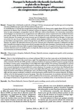 Pourquoi la Barbastelle (Barbastella barbastellus) se pla&icirc;t-elle en Bretagne ?