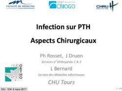 Infection sur PTH Aspects Chirurgicaux - Ph Rosset, J Druon Services d'Orthop&eacute;die 1 & 2 - CRIOAc LYON