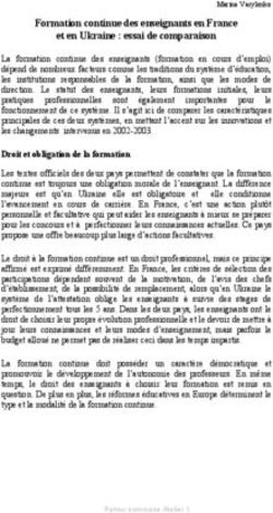 Formation continue des enseignants en France et en Ukraine : essai de comparaison