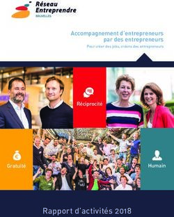 Rapport d'activités 2018 - Accompagnement d'entrepreneurs par des entrepreneurs Pour créer des jobs, créons des entrepreneurs - Réseau ...