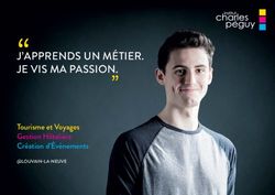 J'apprends un mÉTier. Je Vis ma passion - Tourisme et Voyages Gestion Hôtelière Création d'Événements - Institut Charles ...
