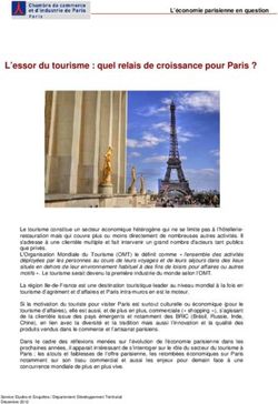 L'essor du tourisme : quel relais de croissance pour Paris ? - m@cci