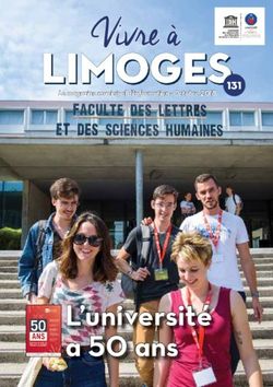 Limoges Vivre &agrave; - L'universit&eacute; a 50 ans - Ville de Limoges