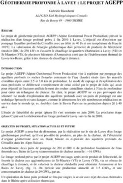 GÉOTHERMIE PROFONDE À LAVEY : LE PROJET AGEPP - Alpgeo Sàrl