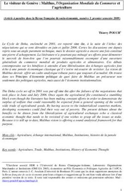 Le visiteur de Genève : Malthus, l'Organisation Mondiale du Commerce et