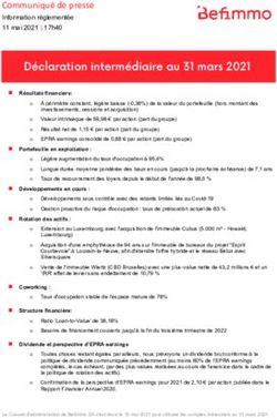 Déclaration intermédiaire au 31 mars 2021 - Befimmo