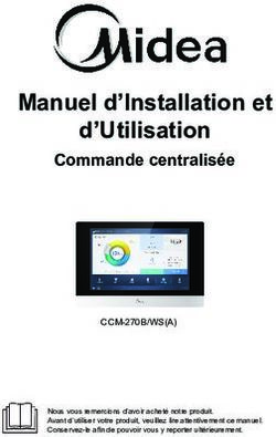 Manuel d'Installation et d'Utilisation - Commande centralis&eacute;e - Midea