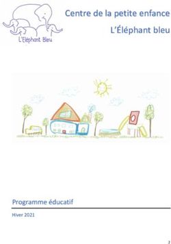 Centre de la petite enfance L'&Eacute;l&eacute;phant bleu - Programme &eacute;ducatif Hiver 2021